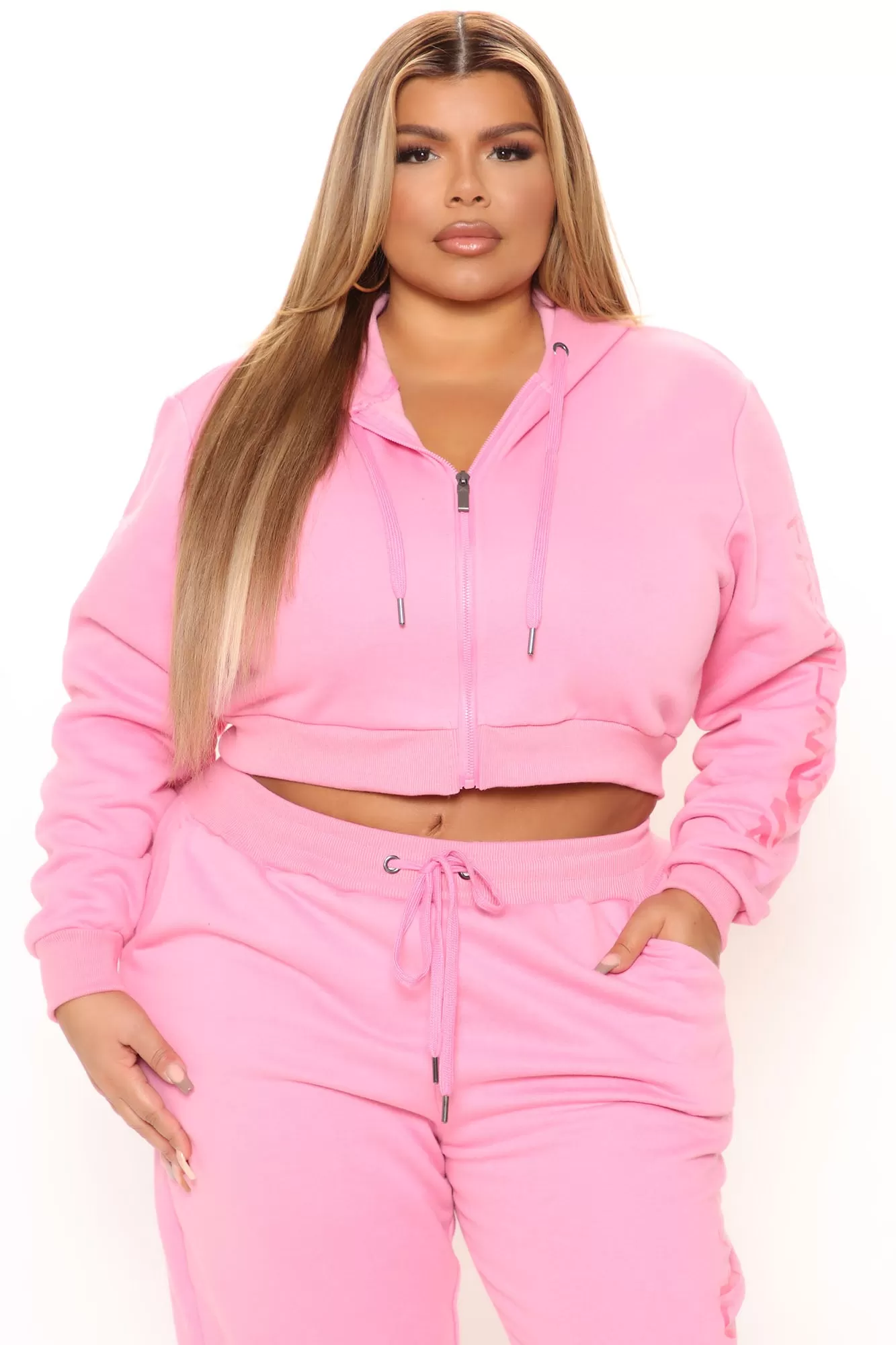 In My Fashion Nova Jogger Set - Pink