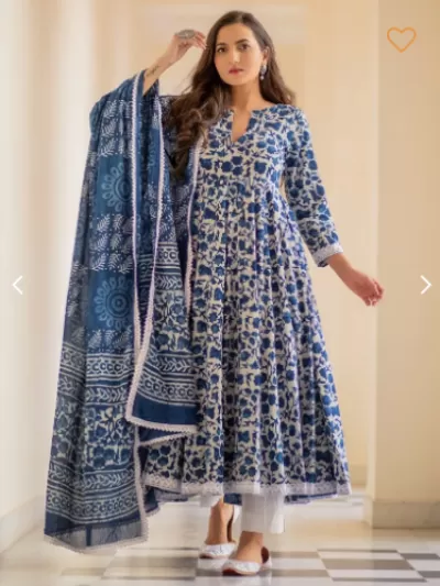 Indigo Anarkali Blue Salwar Kameez Dupatta Suit