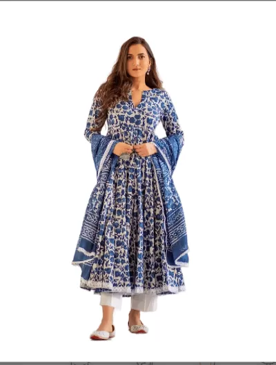 Indigo Anarkali Blue Salwar Kameez Dupatta Suit