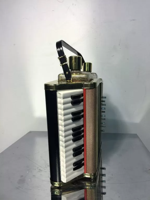 Japanese Mid-Century Accordion-Shaped Musical Portable Bar