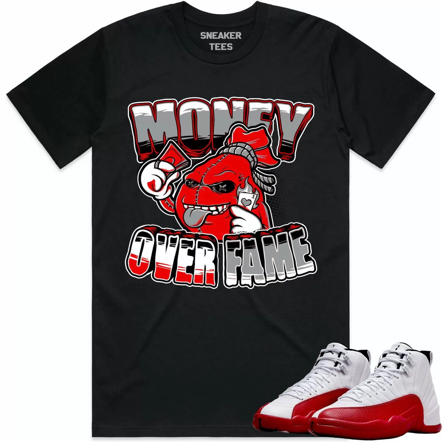 Jordan 12 Cherry 12s Shirt to Match - RED MOF