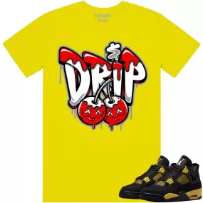 Jordan 4 Thunder 4s Shirt to Match - RED MONEY DRIP