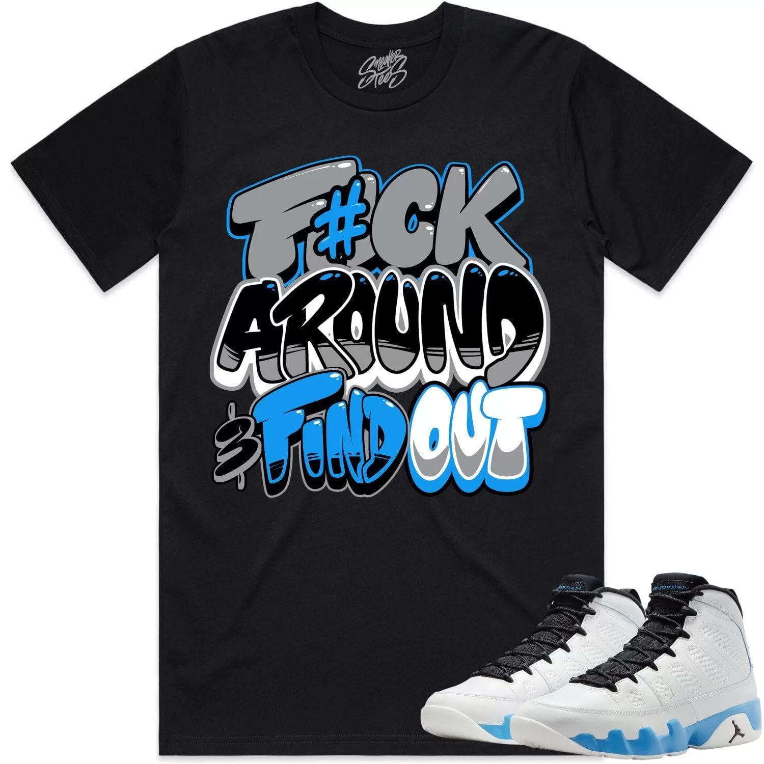 Jordan 9 Powder Blue 9s Shirt to Match - POWDER BLUE F#CK