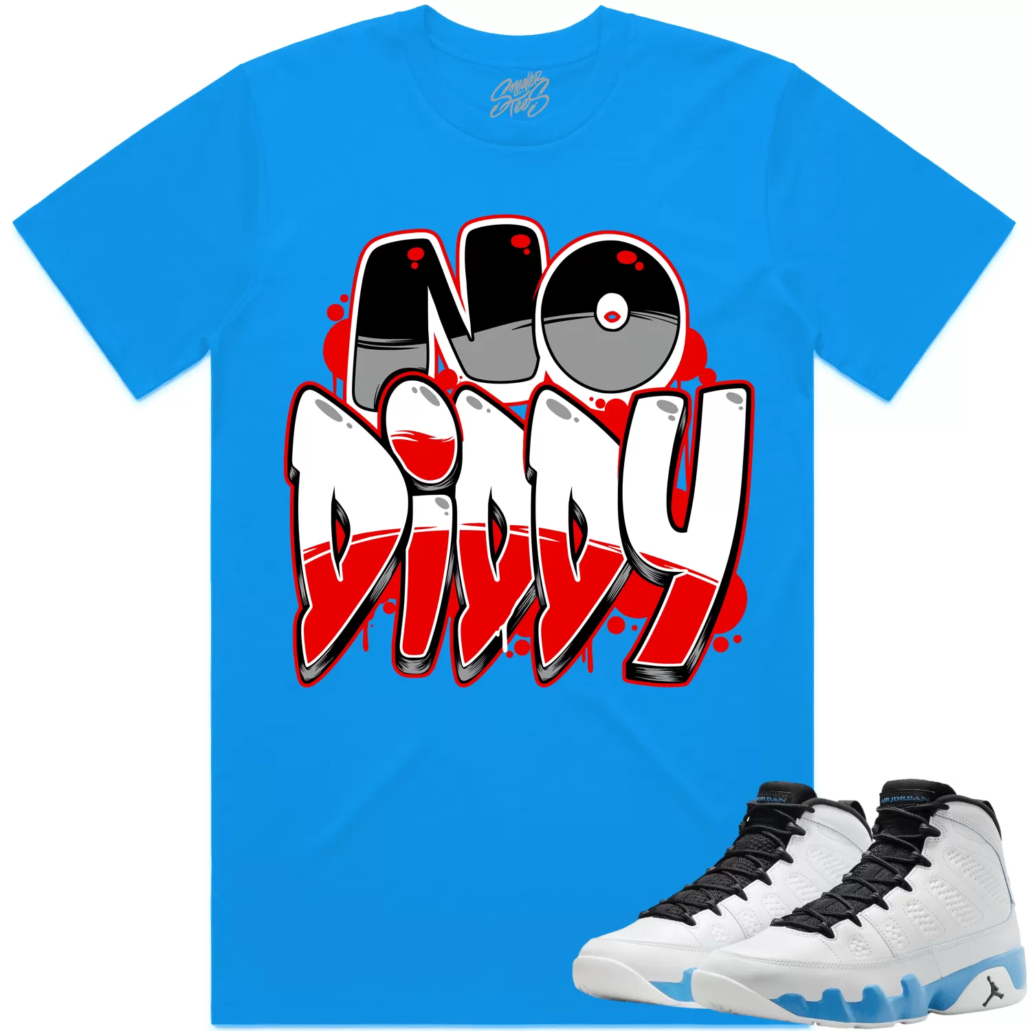 Jordan 9 Powder Blue 9s Shirt to Match - RED NODIDDY