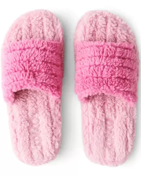 KIP & CO LADIES | Poochie Pink Quilted Sherpa Slippers