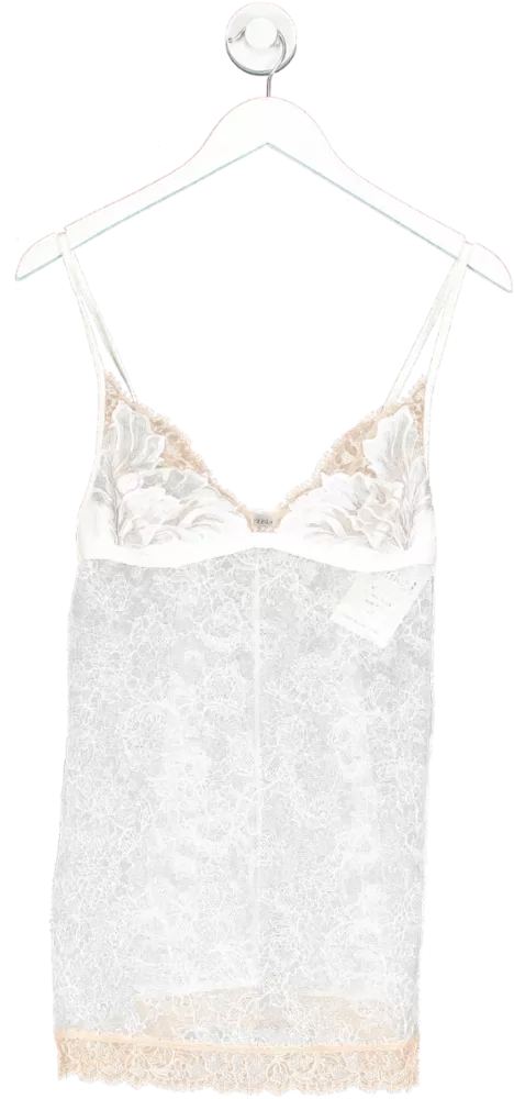 La perla White Lace Slip UK S