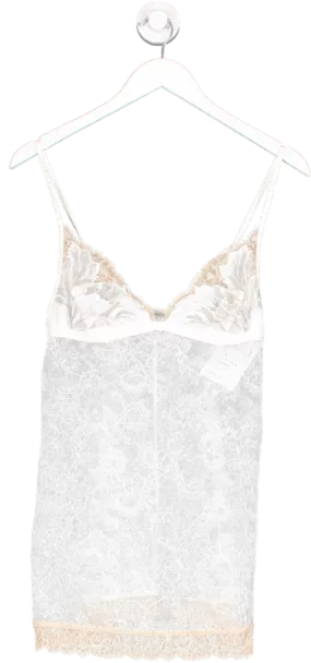 La perla White Lace Slip UK S