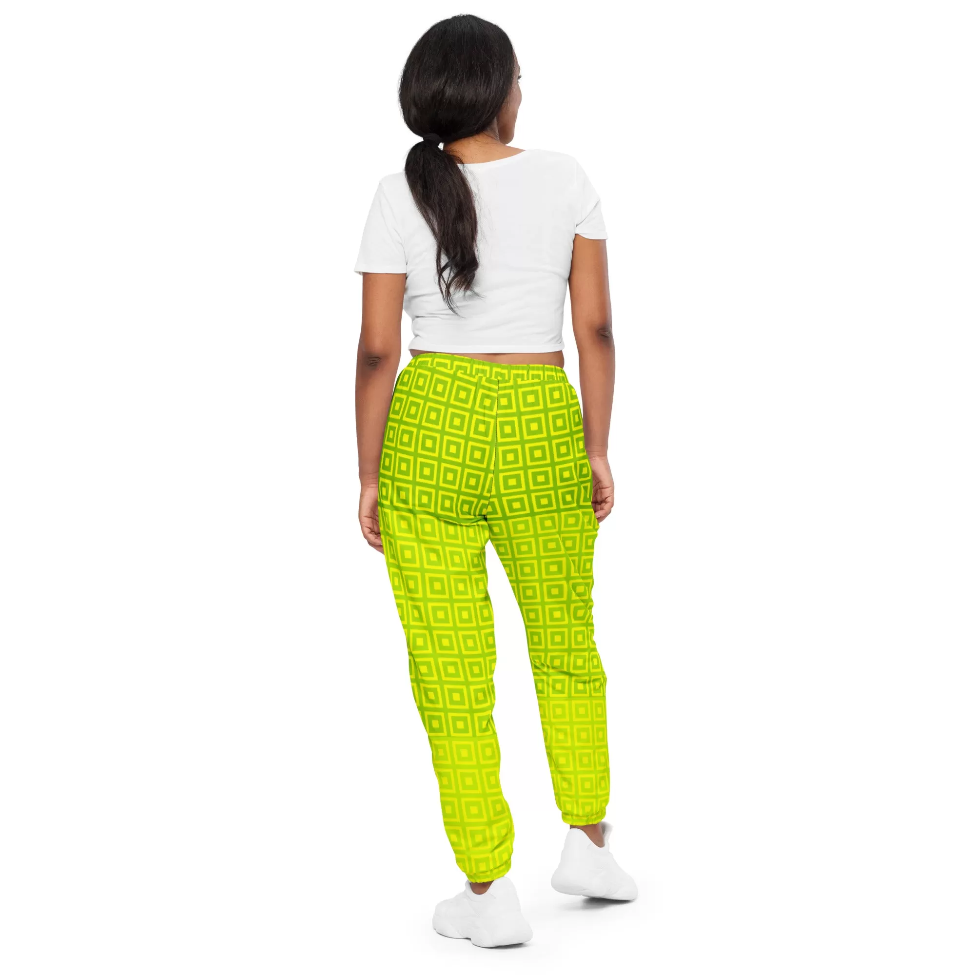 Lime Green Matrix Unisex track pants