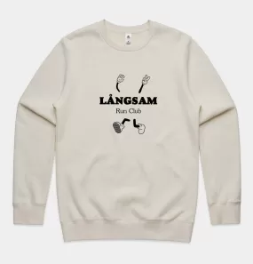 Lngsam Run Club Original Sweatshirt in Ecru