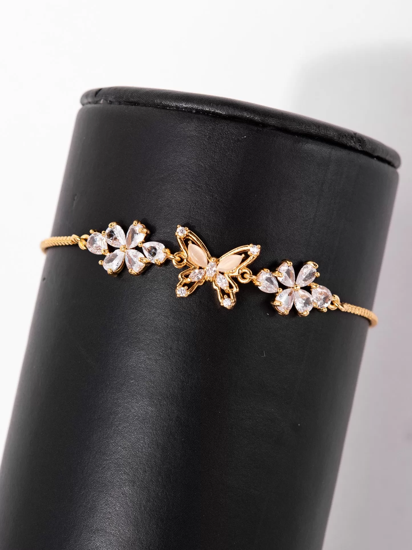 Luca Butterfly CZ Adjustable Bracelet