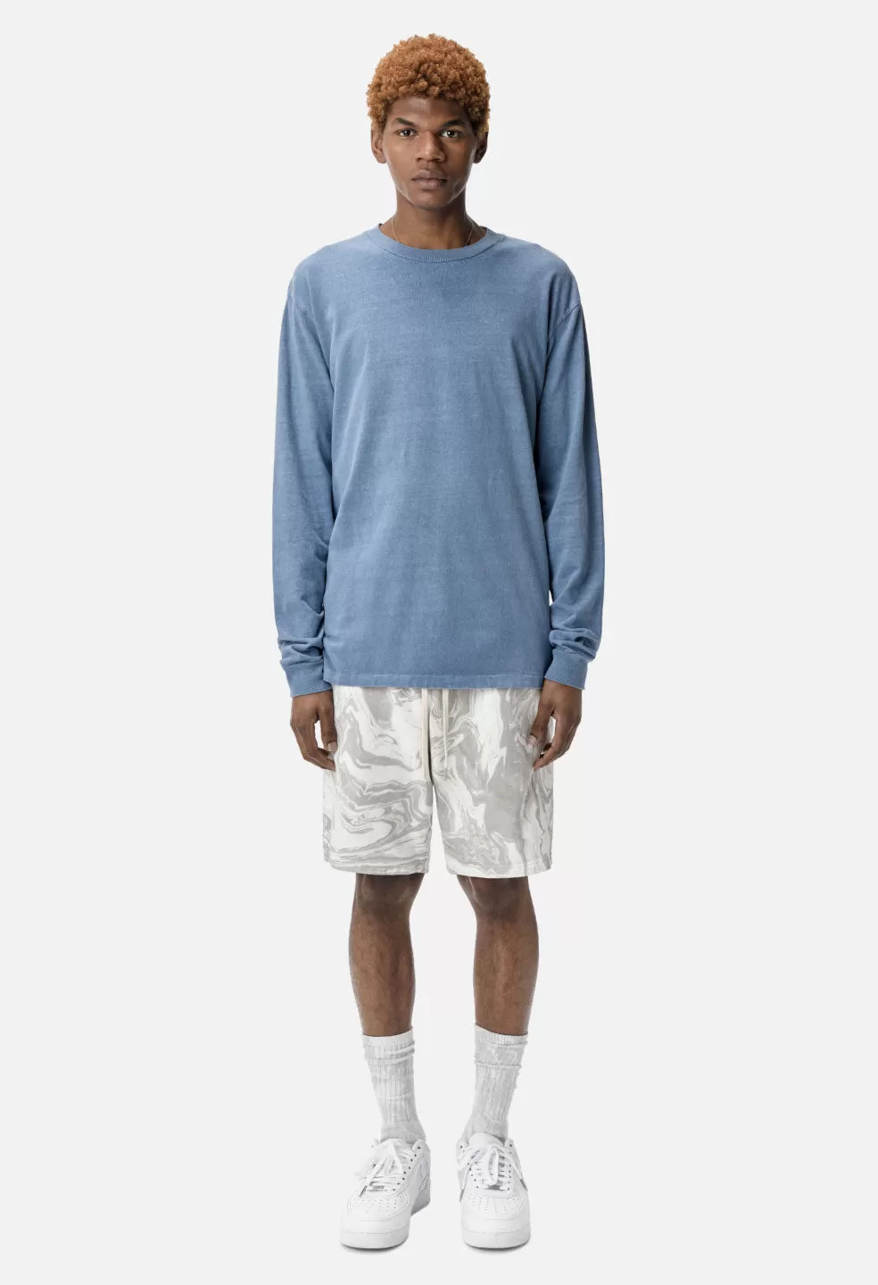 Marble Dye Shorts / Grey