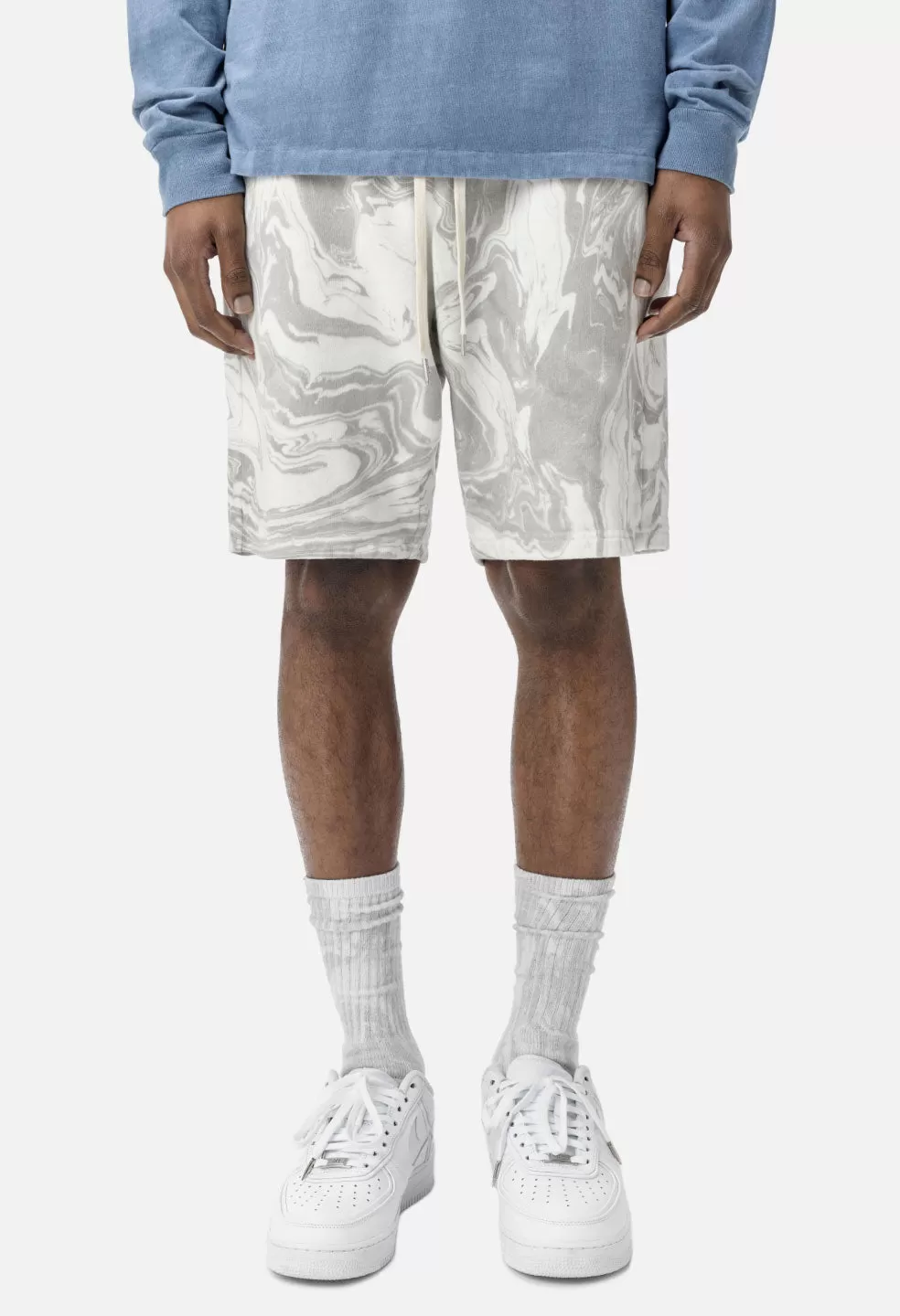 Marble Dye Shorts / Grey