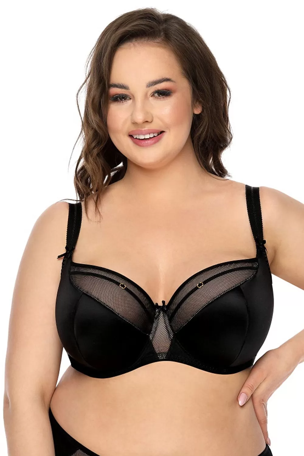 Mat Full Size Semi-Soft Padded Bra in Black