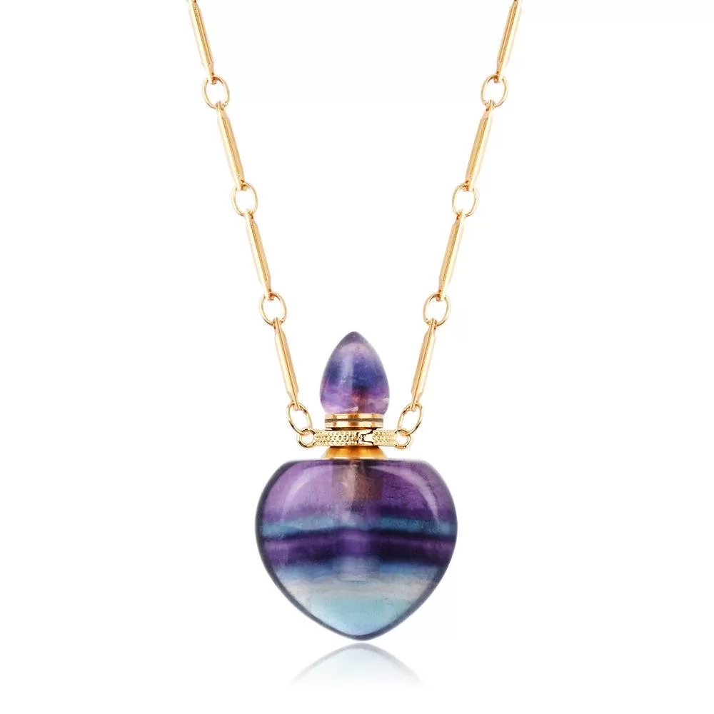 Medium Heart Perfume Bottle Necklace