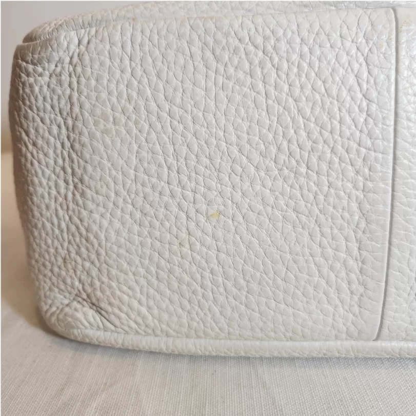 Michael Kors White Lena Large Leather Shoulder Bag | Pre Loved |