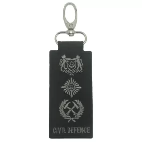 MINI SCDF RANK KEYCHAIN - BLACK FOLIAGE COMMISSIONER (COMR)