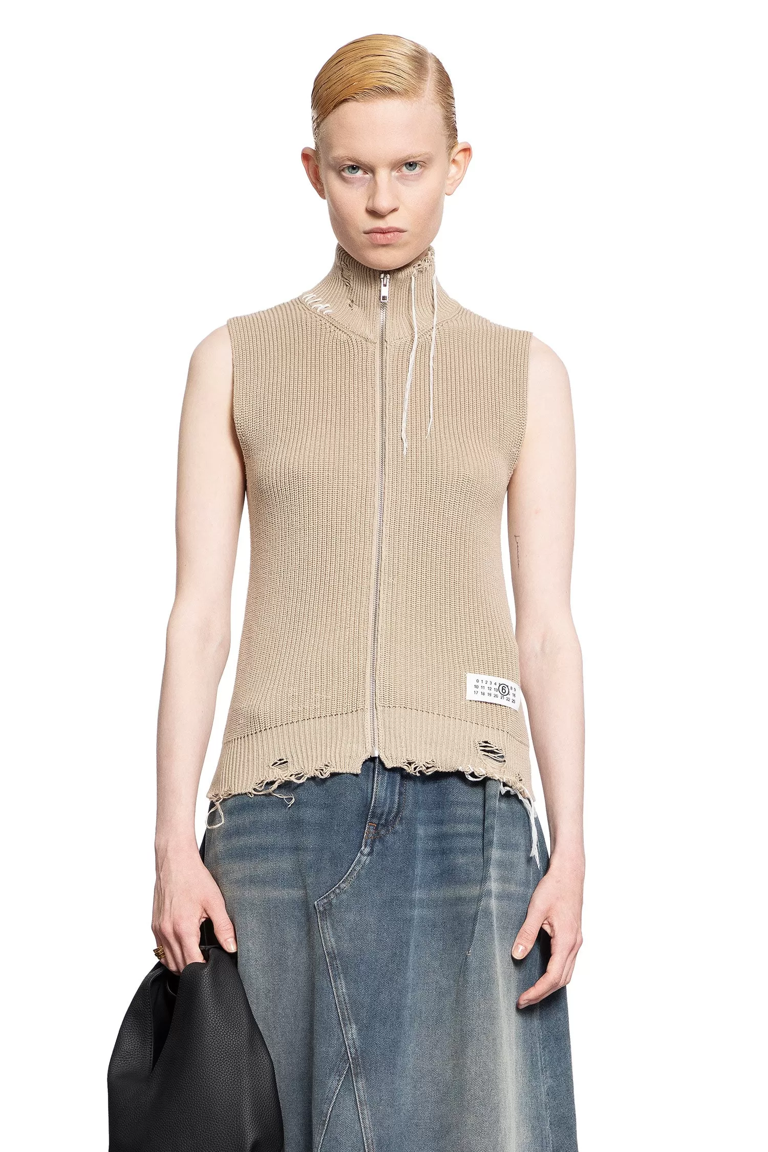 MM6 MAISON MARGIELA WOMAN BEIGE VESTS