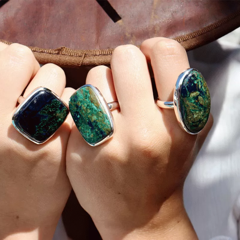 Momoa Azurite Bohemian Style Ring