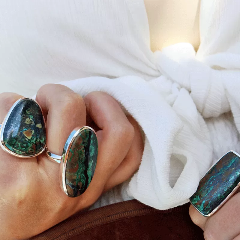 Momoa Azurite Bohemian Style Ring