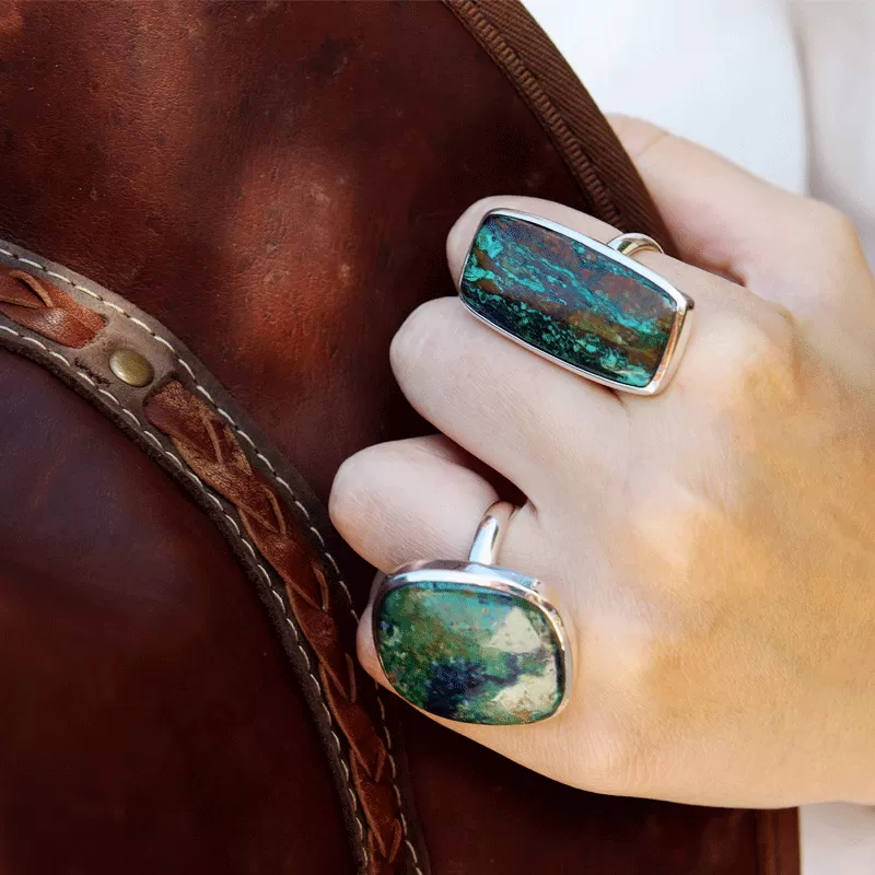 Momoa Azurite Bohemian Style Ring