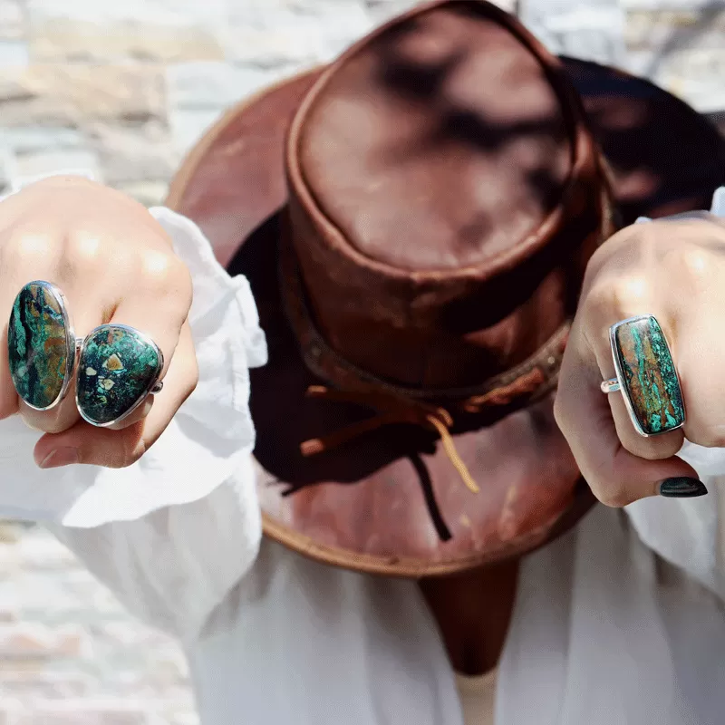 Momoa Azurite Bohemian Style Ring