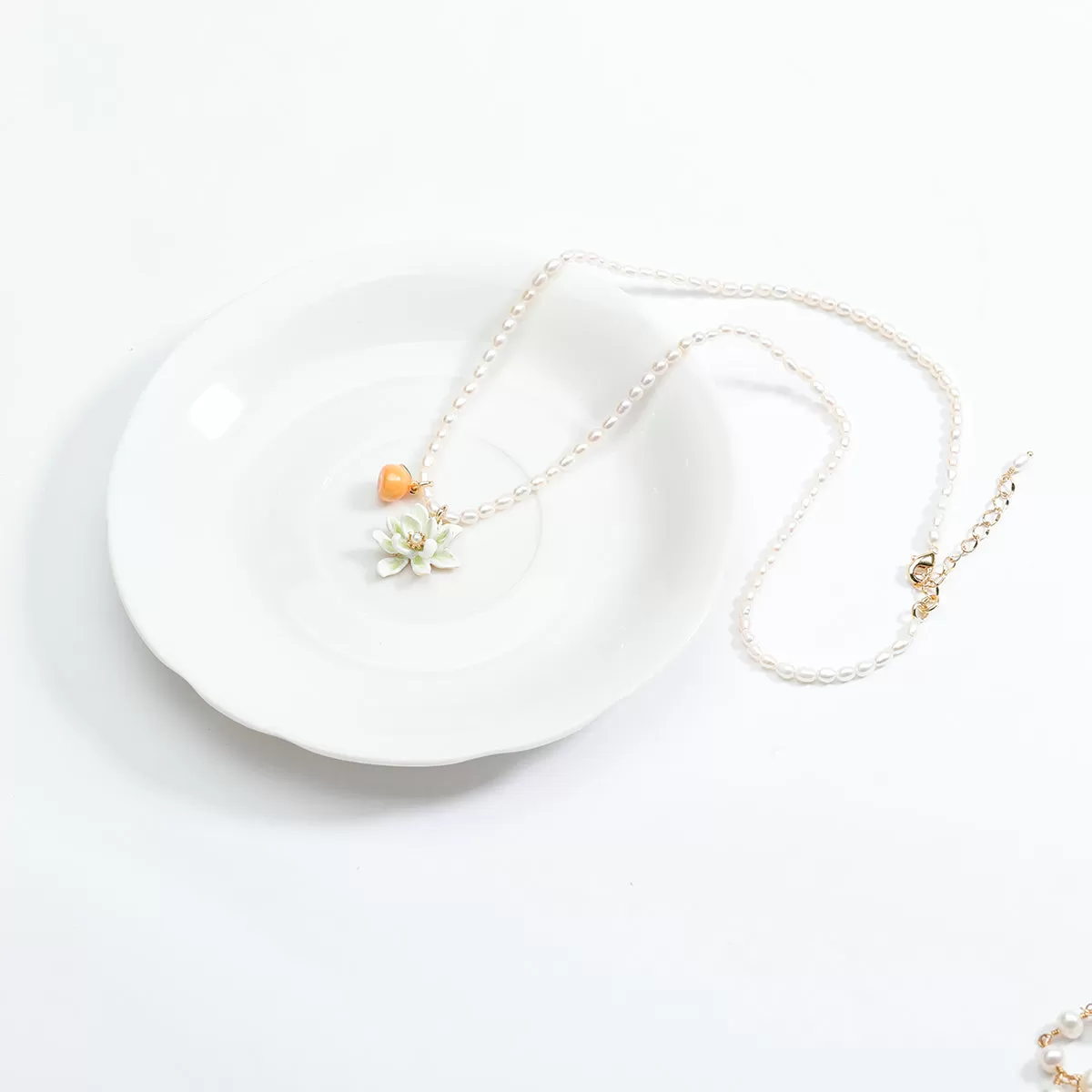 Orange Flower Necklace