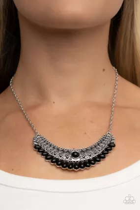 Paparazzi Abundantly Aztec - Black Necklace