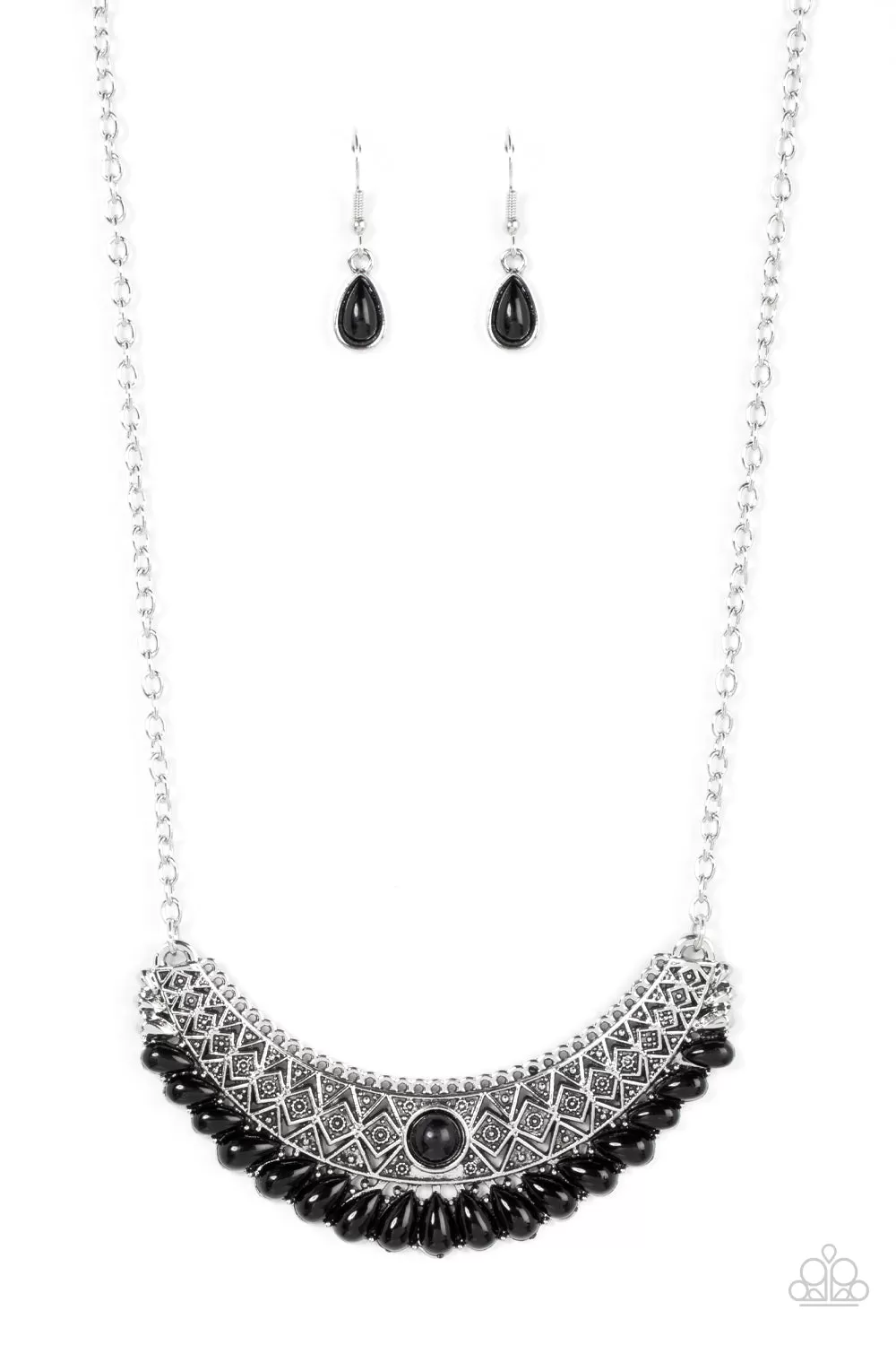 Paparazzi Abundantly Aztec - Black Necklace