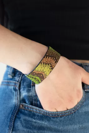 Paparazzi Accessories - Come Uncorked - Green Cork Bracelet