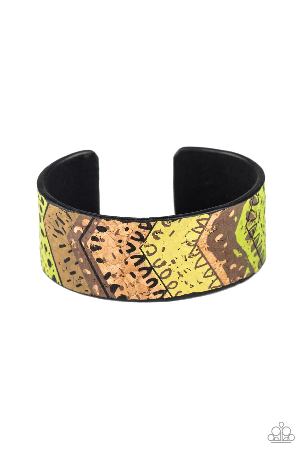 Paparazzi Accessories - Come Uncorked - Green Cork Bracelet