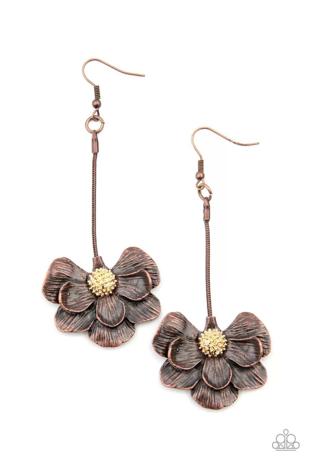 Paparazzi Accessories - Oh SNAPDRAGONS - Copper Earrings