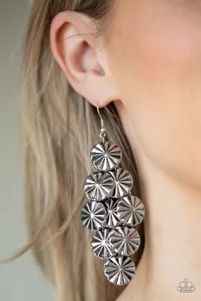 Paparazzi Accessories - Star Spangled Shine - Silver Earrings