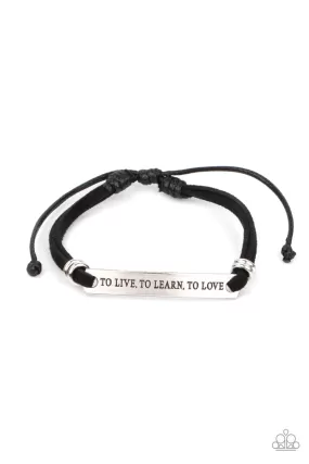 Paparazzi Accessories - To Live, To Learn, To Love - Black Bracelet