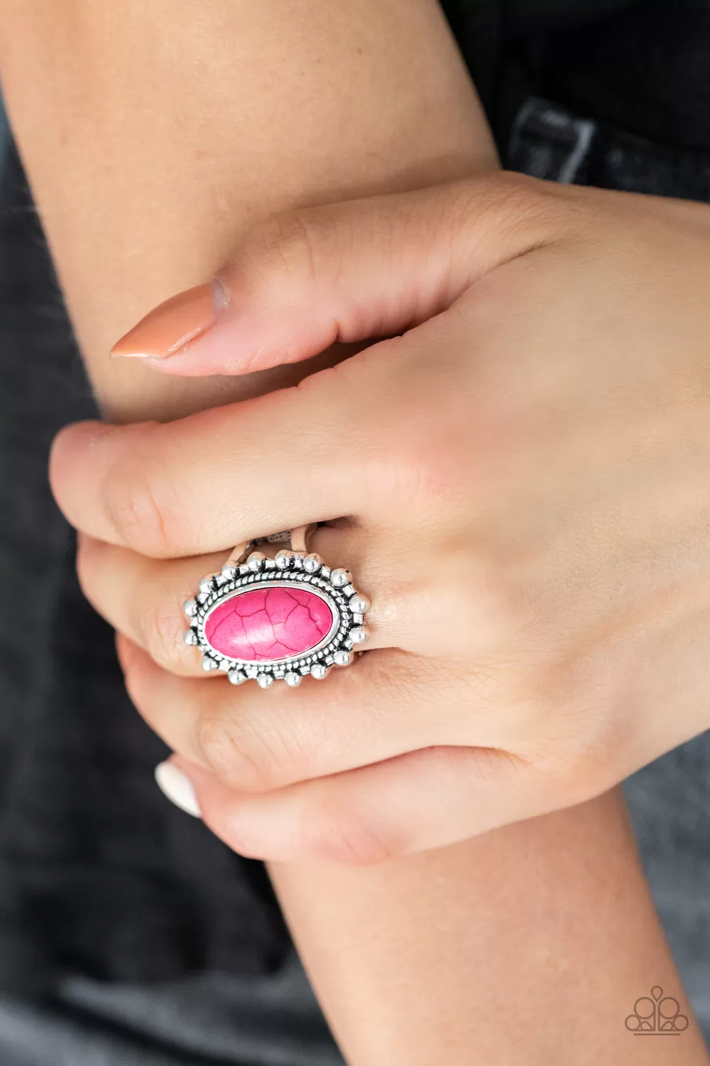 Paparazzi Mineral Movement Pink Stone Ring