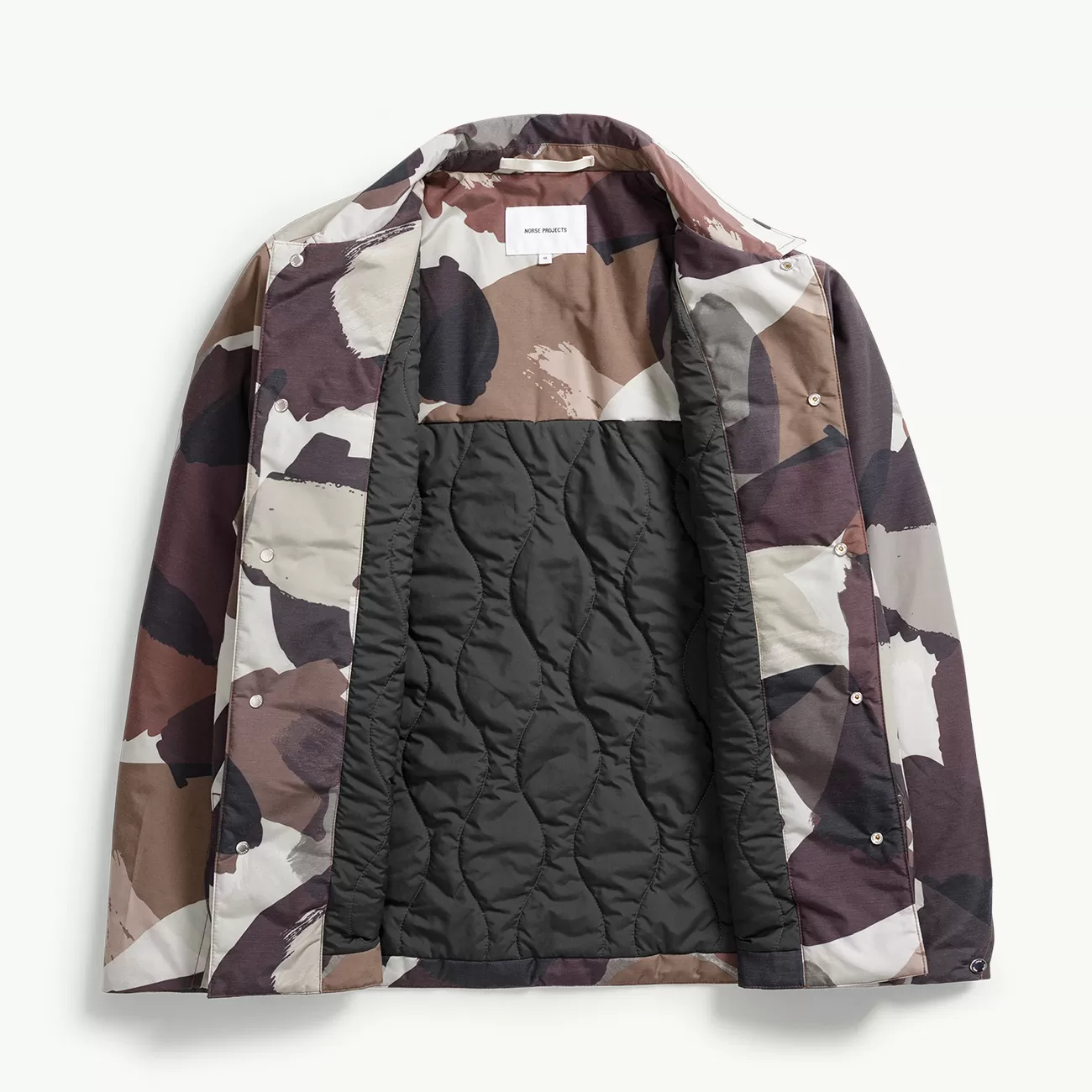 Pelle Camo Nylon Insulated Jacket - Espresso