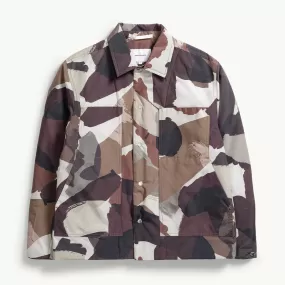 Pelle Camo Nylon Insulated Jacket - Espresso