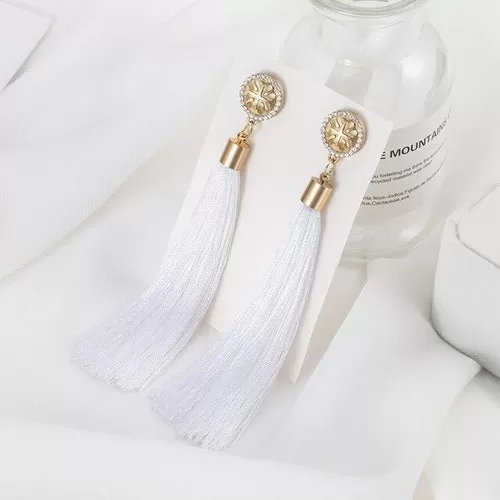 POXAM Fashion Ethnic Long Tassel Drop Earrings For Women Bohemian