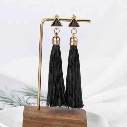 POXAM Fashion Ethnic Long Tassel Drop Earrings For Women Bohemian