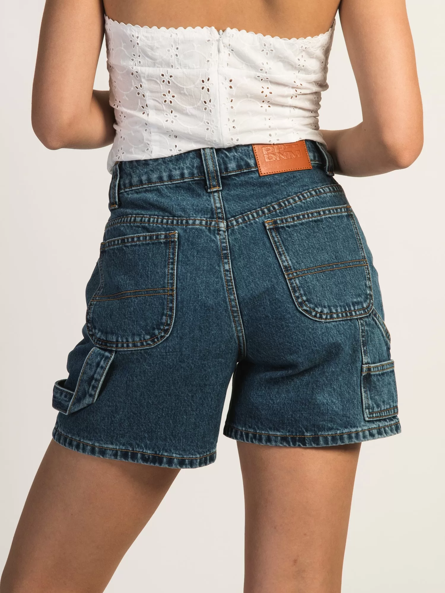 PRINCESS POLLY LOU CARPENTER DENIM SHORTS