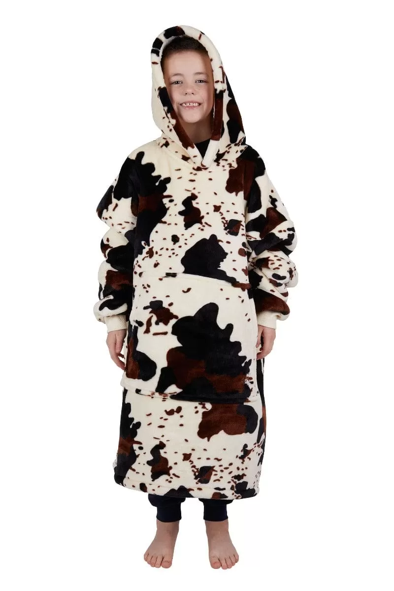 Pure Western Snuggle Hoodie Kids Cow Print