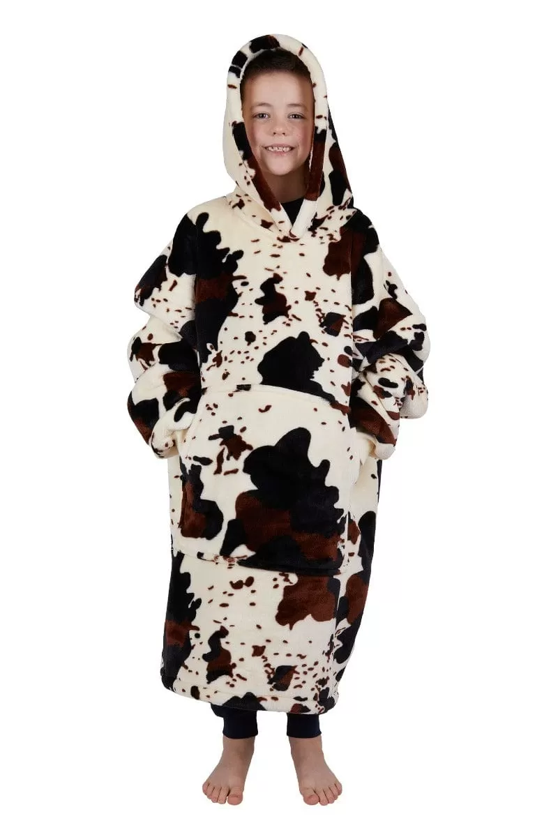 Pure Western Snuggle Hoodie Kids Cow Print