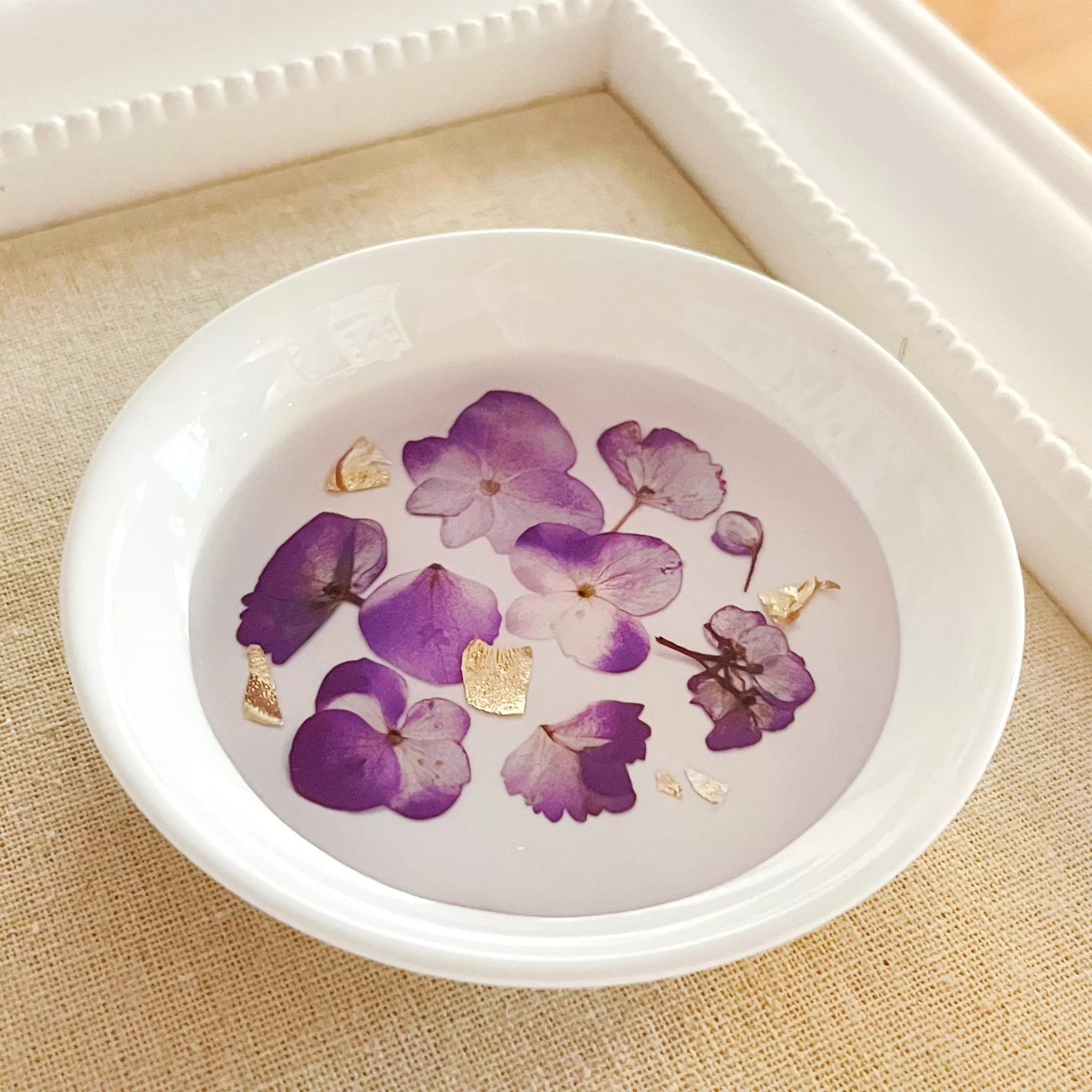 Purple Hydrangea Trinket Dish