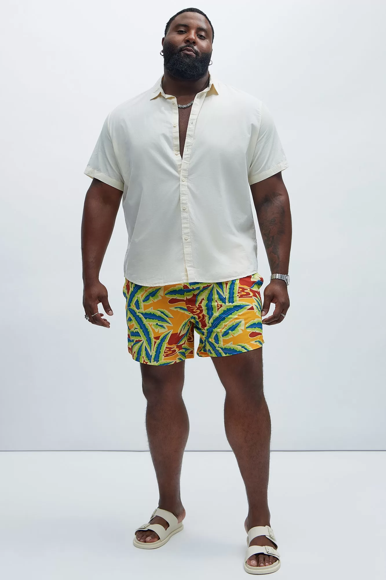 Ramiro Palm Swim Trunks - Multi Color