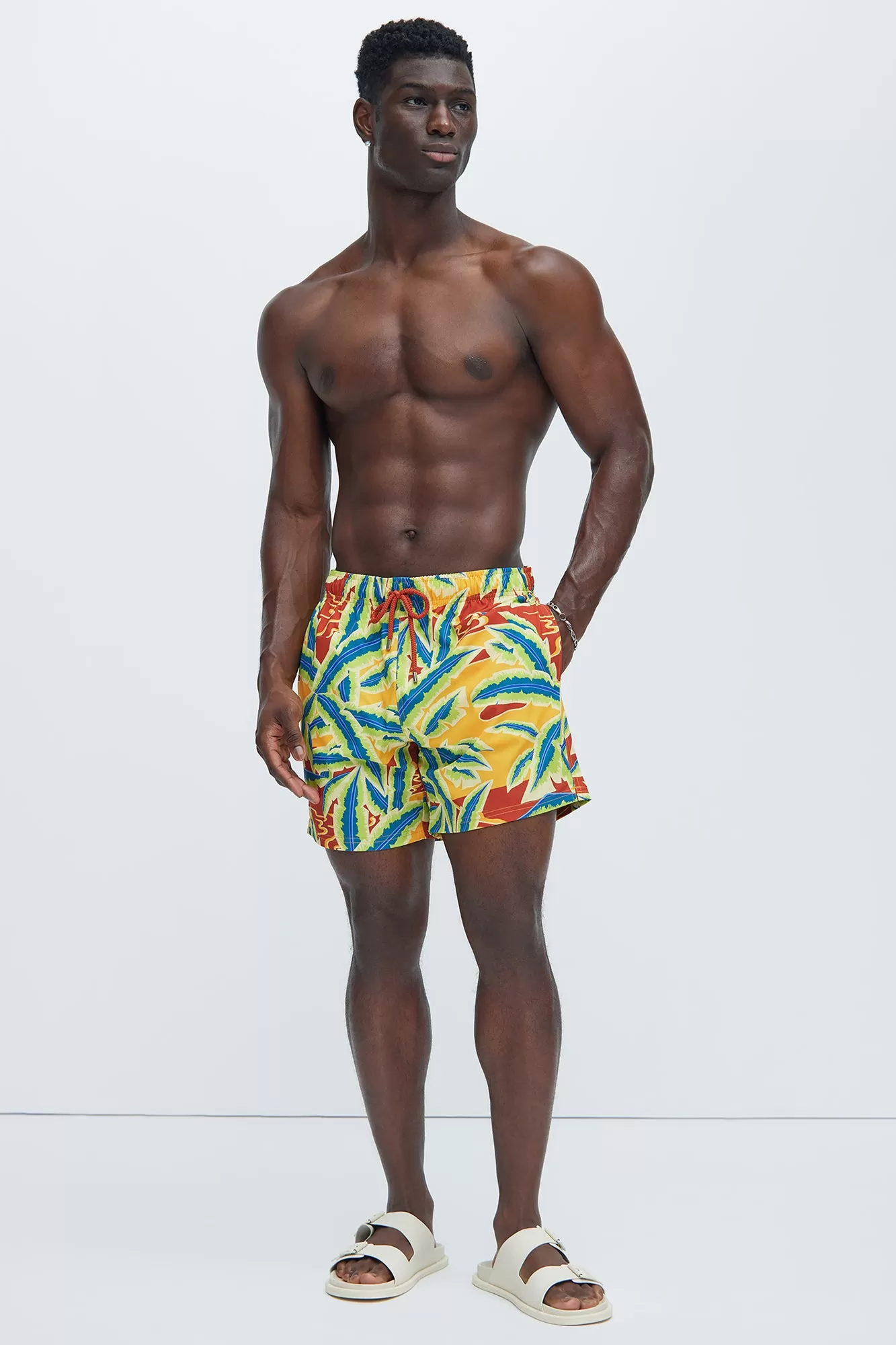 Ramiro Palm Swim Trunks - Multi Color