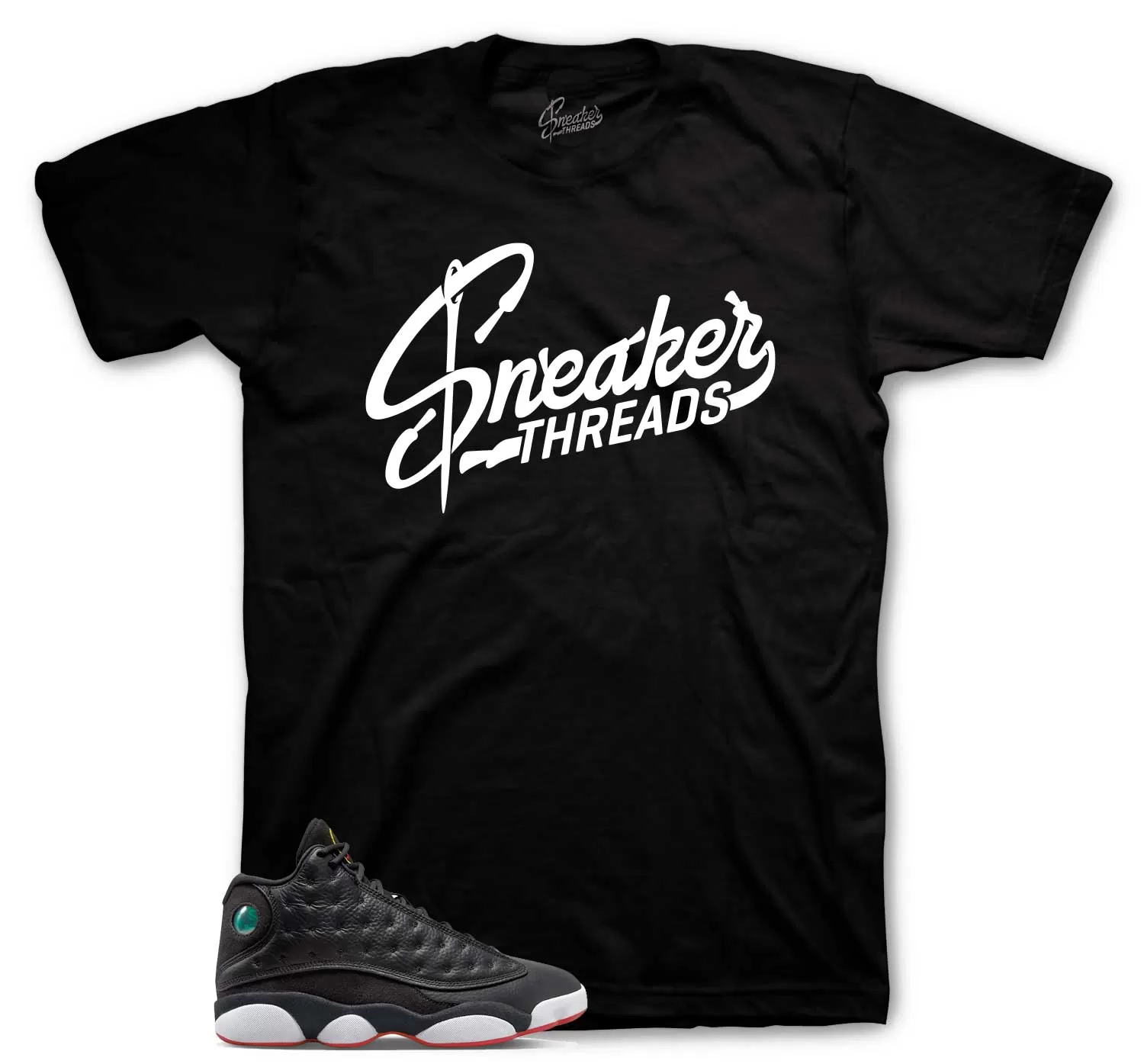 Retro 13 Playoff Shirt -  ST Logo - Black