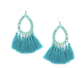 Rhinestone Tassel Earrings