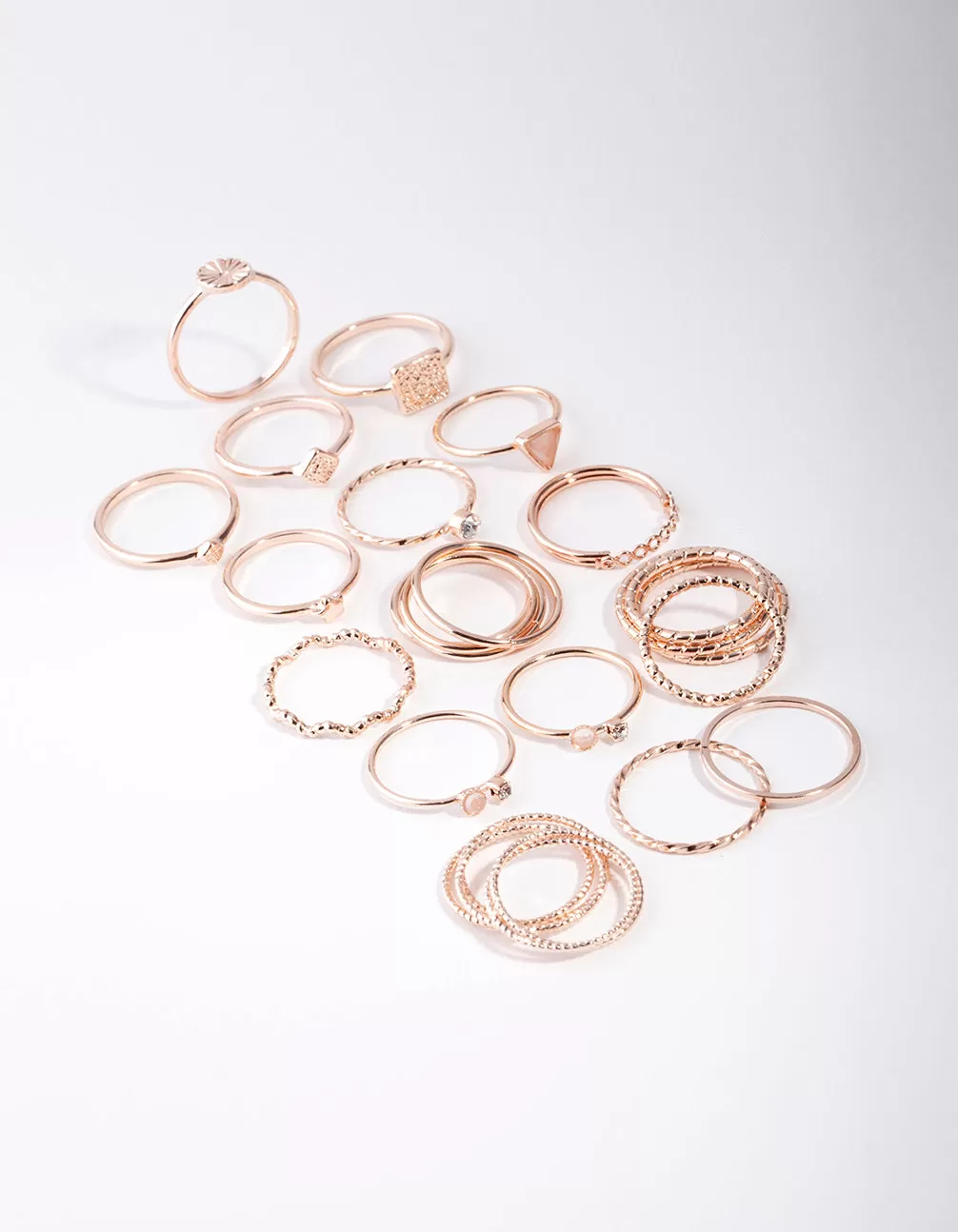 Rose Gold Diamond Cut Ring 26-Pack