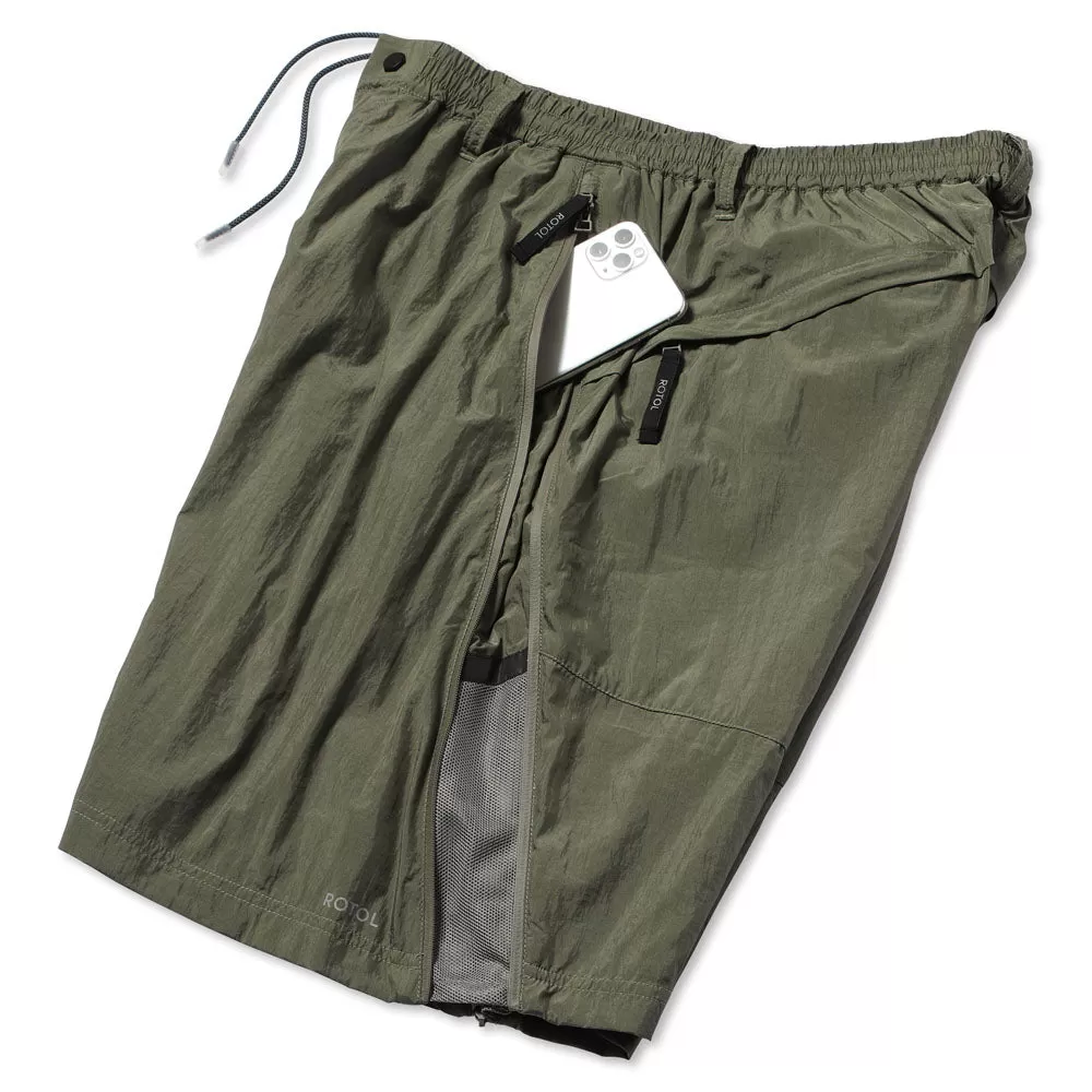 ROTOL TWIST TRACK SHORTS-OLIVE