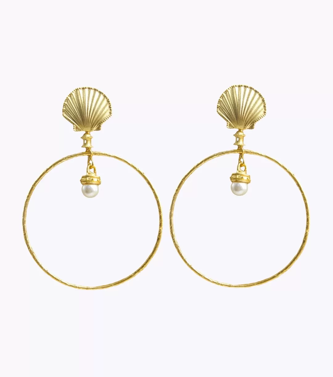 Shell & Pearl Hoops