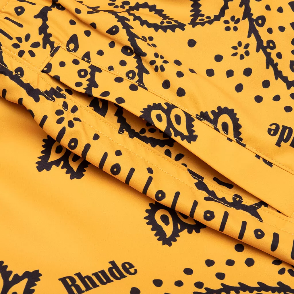 Signature Swim Trunks - Mustard/Blue